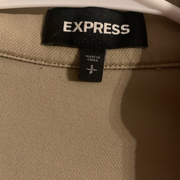 Express Womens Utility Jacket Beige - Picture 3 of 4